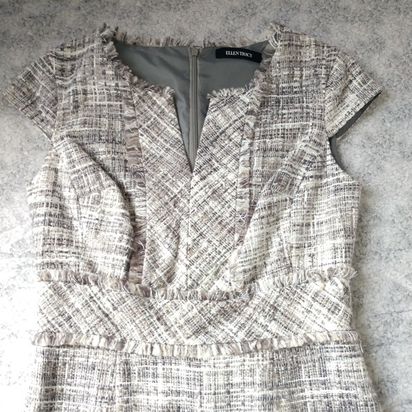 Ellen Tracy Dresses & Skirts - Ellen Tracy Tweed cap sleeve dress size 4